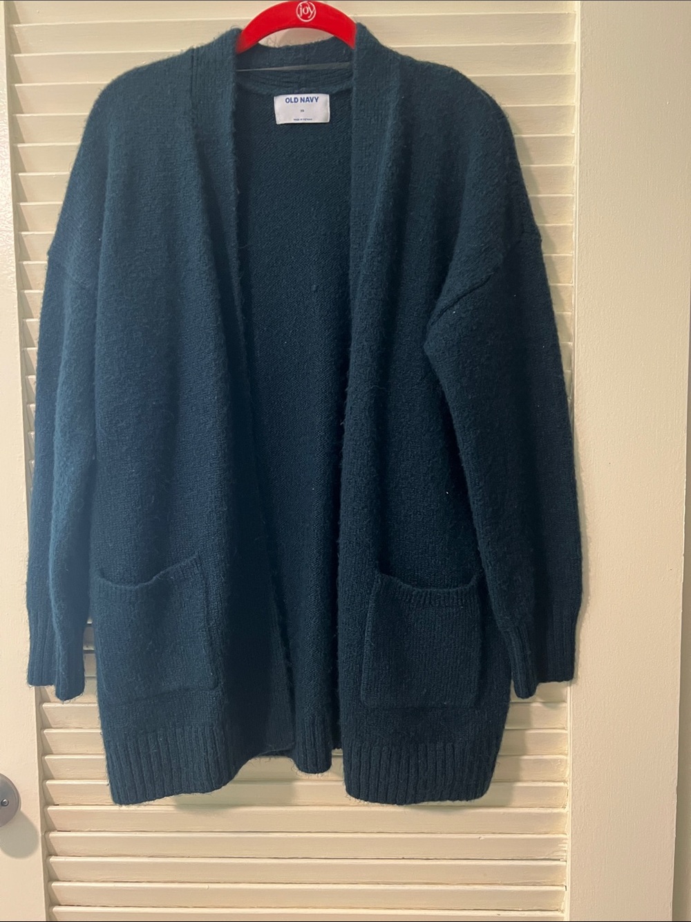 Old Navy Women's Black Open-Front Cozy Cardigan with Pockets